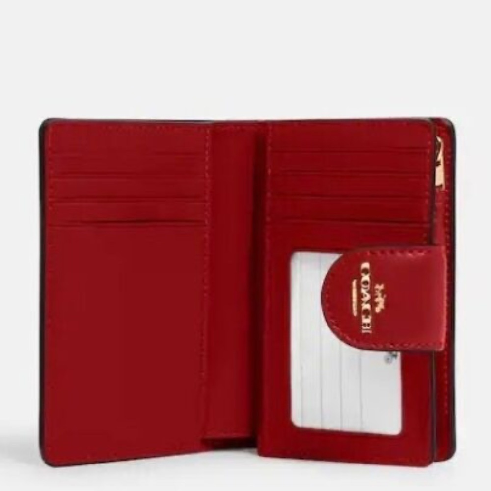 Coach Medium Corner Zip Wallet In Signature Canvas NWT - Picture 2 of 4